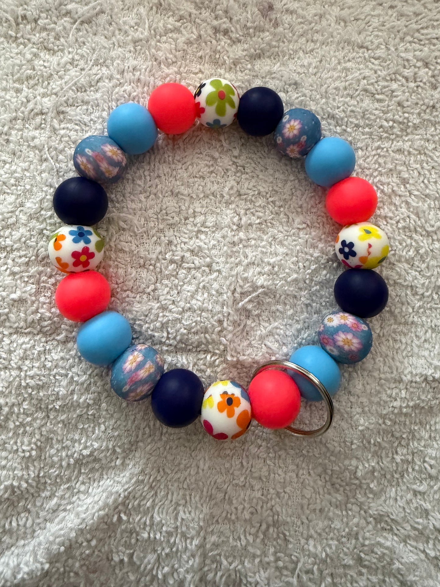Red blue and floral