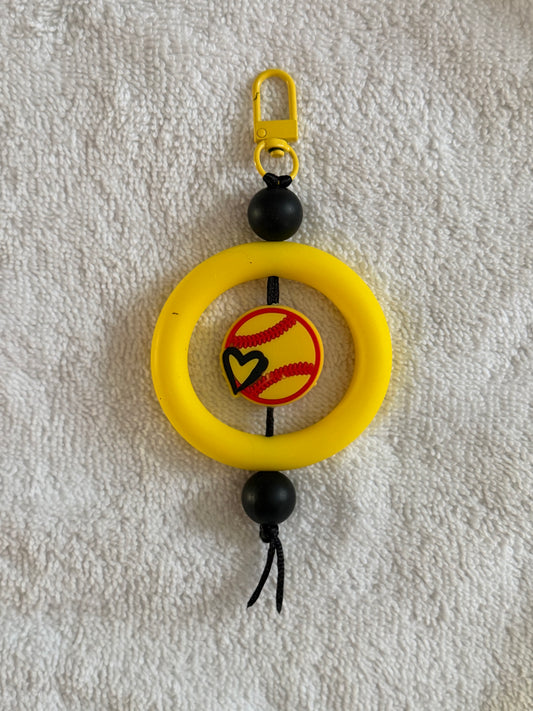 Softball keychain