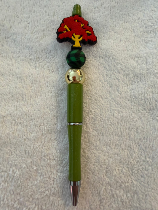 Red tree pen