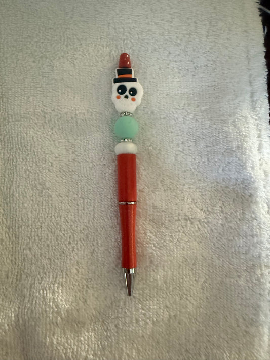 Halloween skull pen