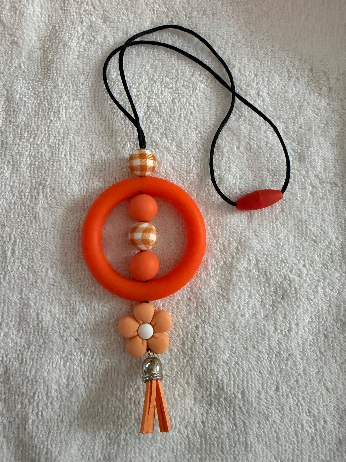 Orange car charm
