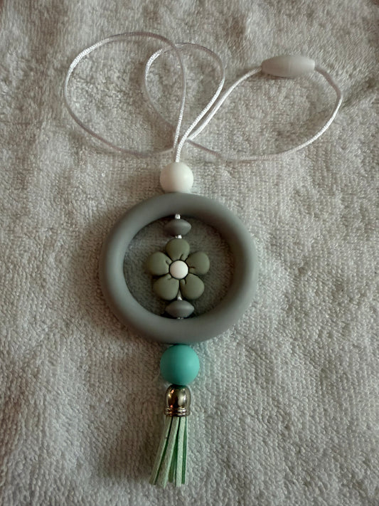 green/grey car charm