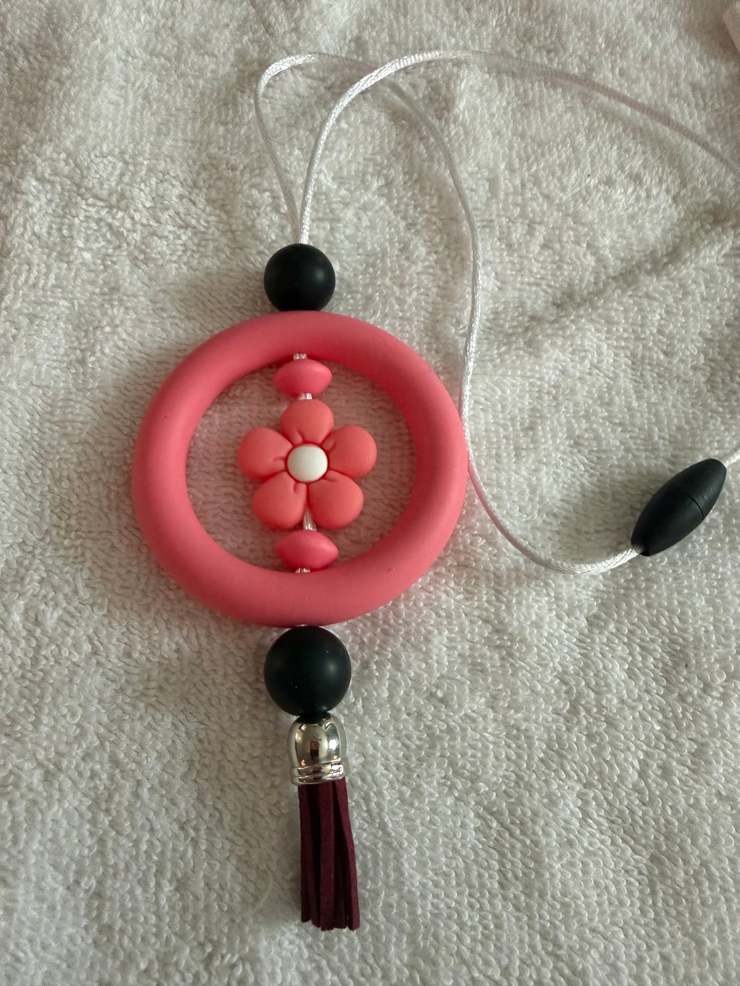Pink car charm