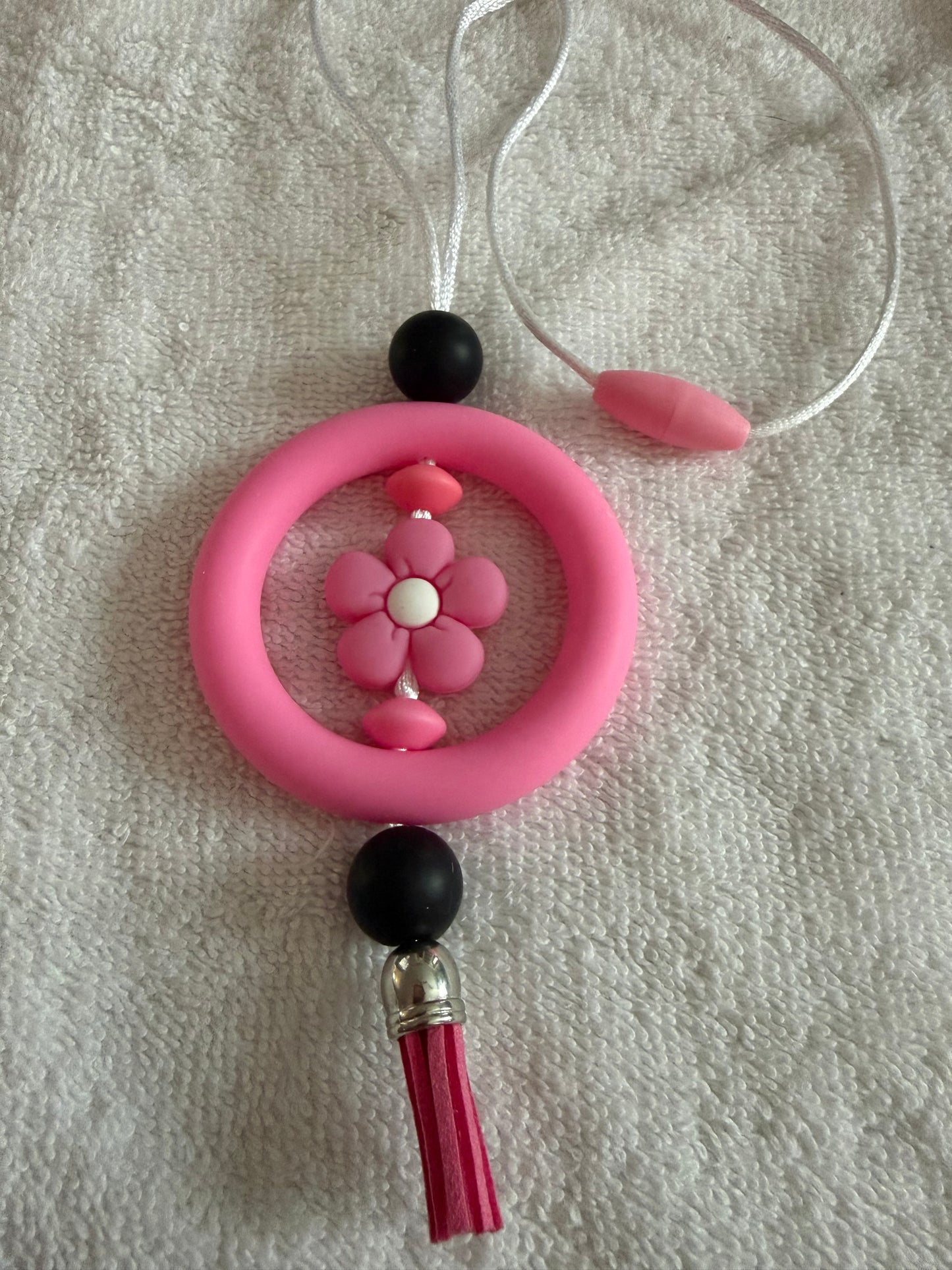 Pink car charm